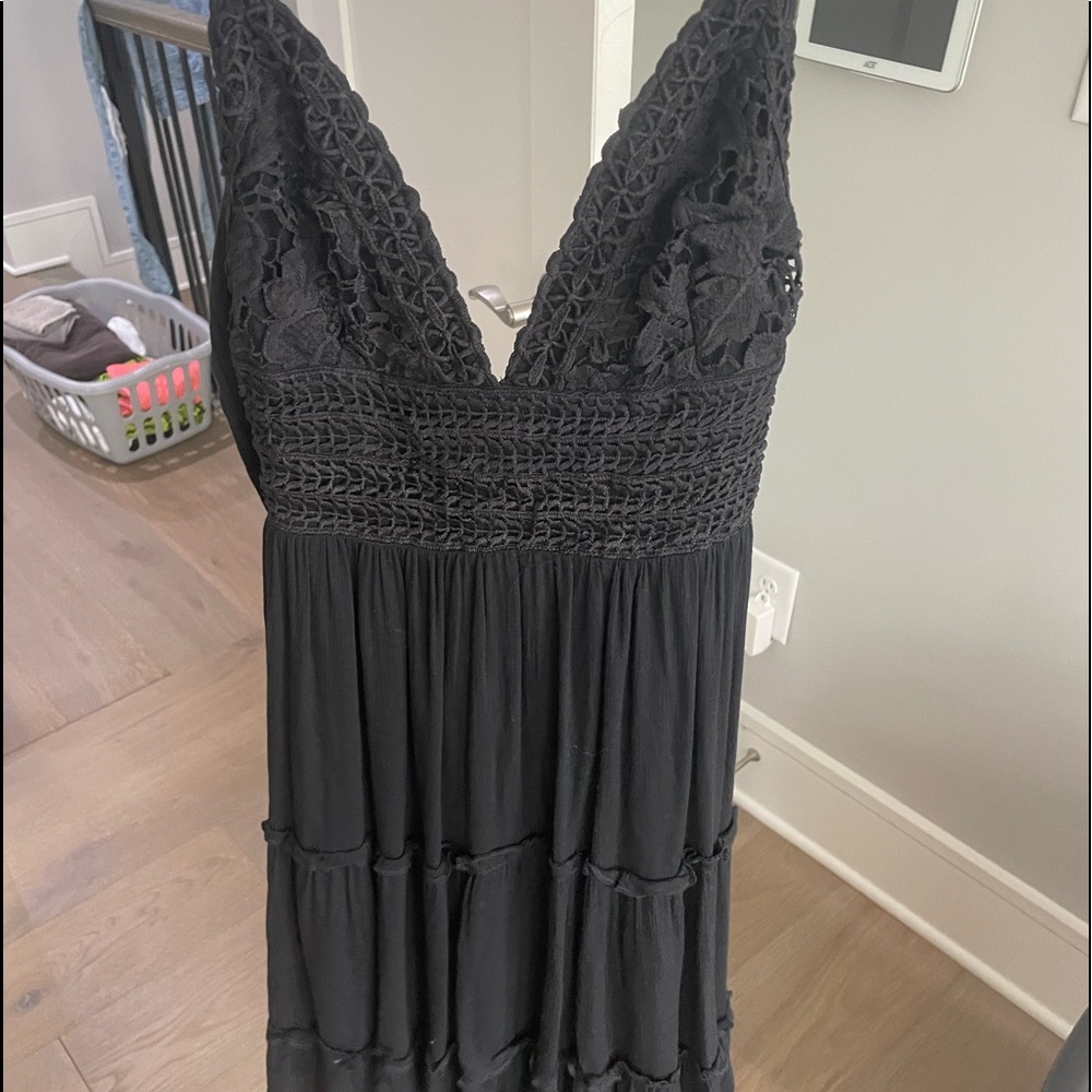 Little Black Flowy Dress